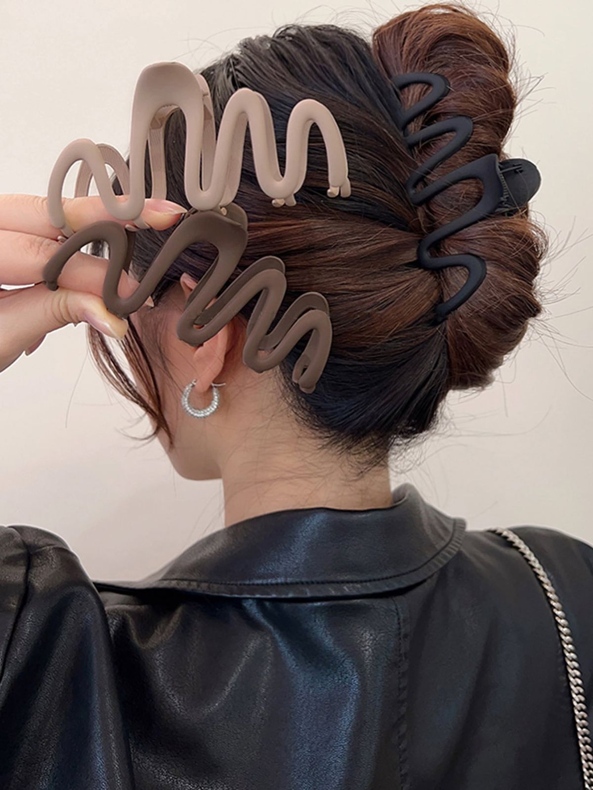 Zigzag Korean Hair Claw Clips